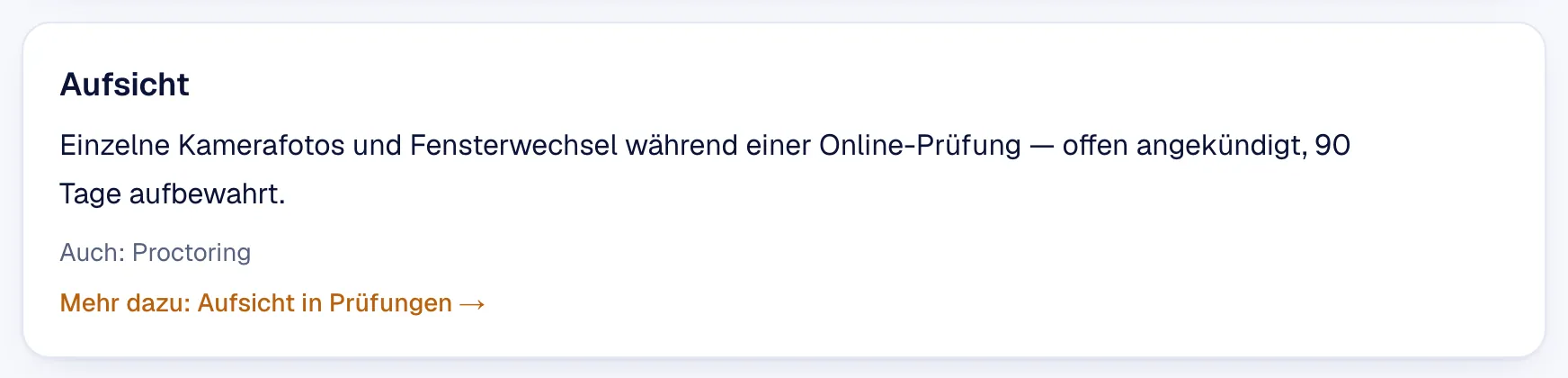 Ein Begriff im Glossar mit Erklärung, anderen Wörtern dafür und „Mehr dazu“.